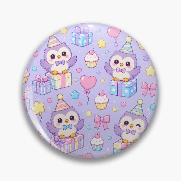 Item preview, Kawaii Birthday Baby Owl Pattern designed and sold by Soft Berry Studio.