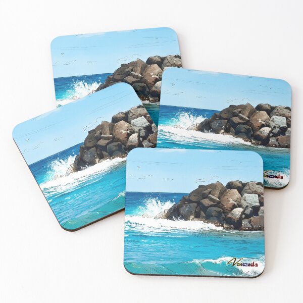 Item preview, Waves of My Land - Breakwater, Caribbean Sea and Coastal Calm designed and sold by keythxctrs.
