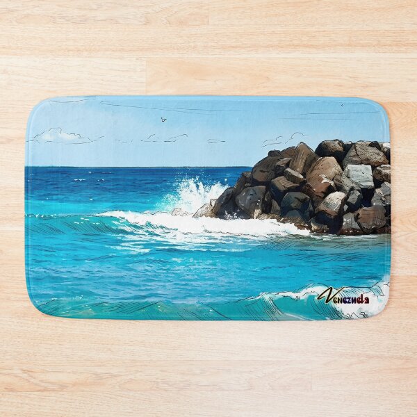 Item preview, Waves of My Land - Breakwater, Caribbean Sea and Coastal Calm designed and sold by keythxctrs.
