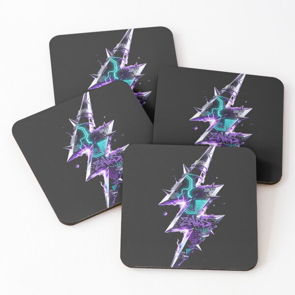 Item preview, Zeus Y2K Liquid Chrome Lightning Bolt Vertical 3D Cyber Art designed and sold by GodsMonsterss.
