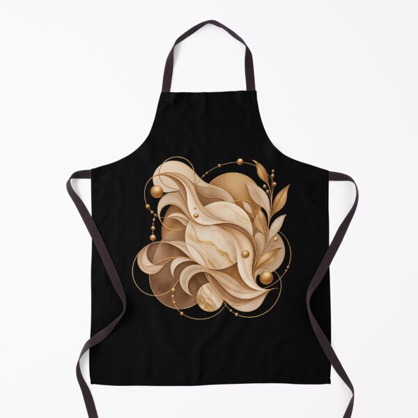 Item preview, Boho Celestial Abstract Gold Leaves and Waves Art designed and sold by BohoMysticArt.