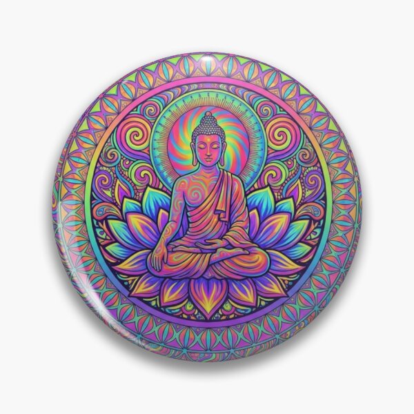 Item preview, Psychedelic Buddha Lotus Mandala designed and sold by NatArtSA.
