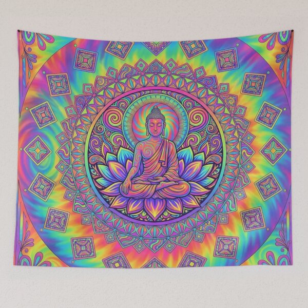 Item preview, Psychedelic Buddha Lotus Mandala designed and sold by NatArtSA.