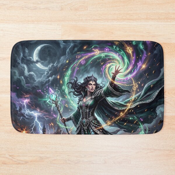 Item preview, Morgan le Fay in a Stormy Night Sky designed and sold by Lucid Dream Pixel.