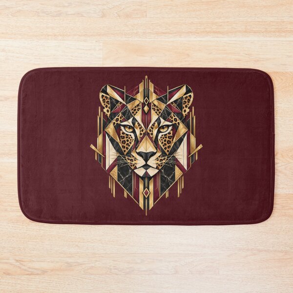 Item preview, Regal Instinct – Gilded Neo Deco Leopard Portrait designed and sold by Anyshca.