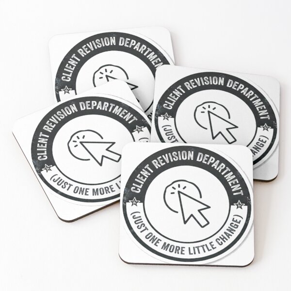 Item preview, Client Revision Department - Just One More Little Change Funny Designer Sticker designed and sold by IbericoStudio.