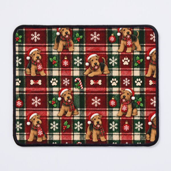 Item preview, Airedale Terrier Christmas Plaid Dog Merry Xmas designed and sold by rafaeltto.