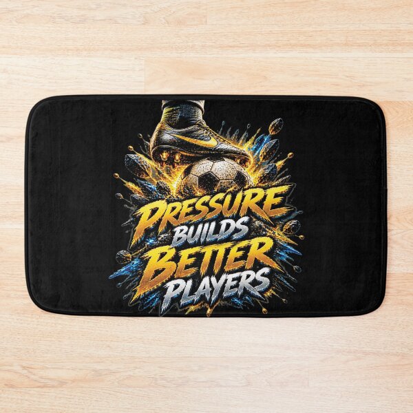 Item preview, Pressure Builds Better Players | Football Soccer Motivation Design designed and sold by M. Mamdouh Artworks.