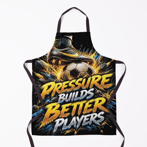 Item preview, Pressure Builds Better Players | Football Soccer Motivation Design designed and sold by M. Mamdouh Artworks.