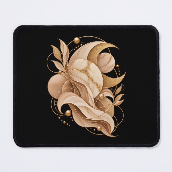 Item preview, Boho Celestial Planets and Gold Waves Art designed and sold by BohoMysticArt.