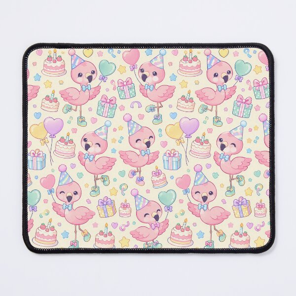 Item preview, Kawaii Birthday Baby Flamingo Pattern designed and sold by Soft Berry Studio.