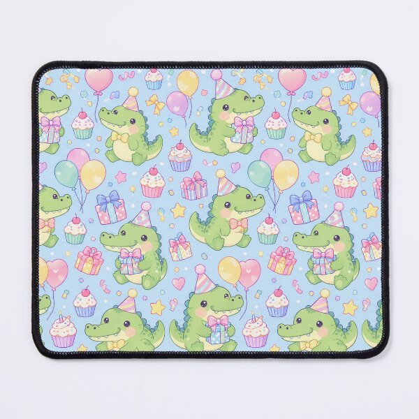 Item preview, Kawaii Birthday Baby Crocodile Pattern designed and sold by Soft Berry Studio.
