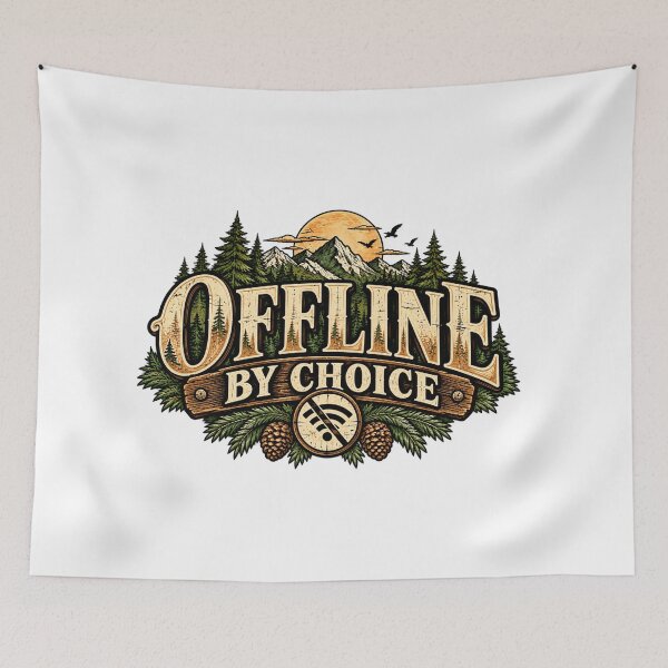 Item preview, Offline By Choice — Minimalist Digital Detox designed and sold by GingaArt.