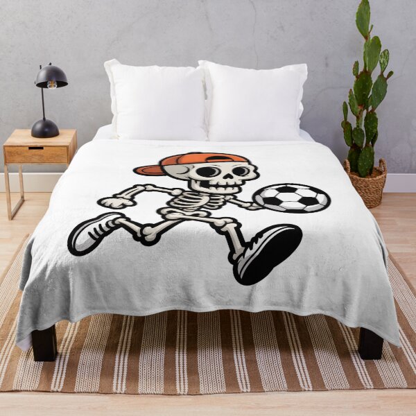 Item preview, Funny Skeleton Soccer Player Halloween Spooky Design designed and sold by limanol.