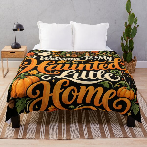 Item preview, Welcome To My Haunted Little Home | Cute Halloween Ghost House Pumpkin Fall Decor designed and sold by K3DreamKreations .
