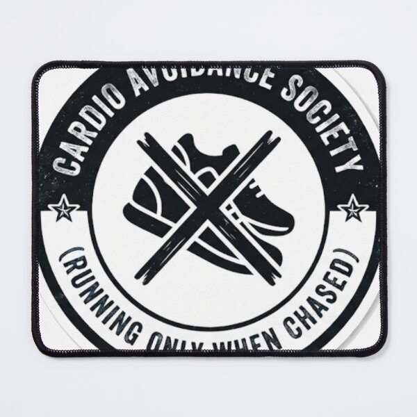 Item preview, Cardio Avoidance Society - Running Only When Chased Funny Gym Sticker designed and sold by IbericoStudio.