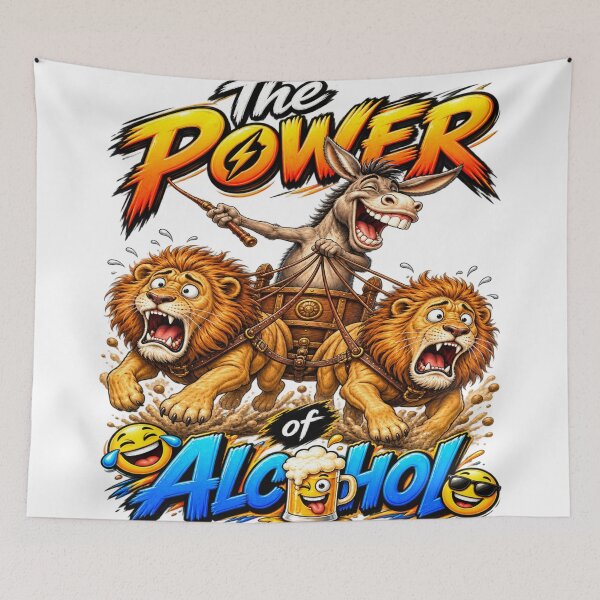 Item preview, Funny lion chariot cartoon designed and sold by urbanshop7.