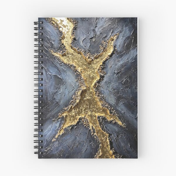 Item preview, The Golden Empress - 24K Gold Leaf and Dark Charcoal Impasto Art designed and sold by NUNNO Studio.