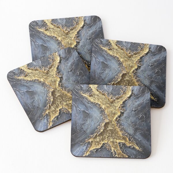 Item preview, The Golden Empress - 24K Gold Leaf and Dark Charcoal Impasto Art designed and sold by NUNNO Studio.