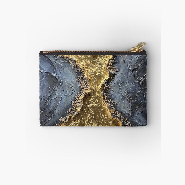 Item preview, The Golden Empress - 24K Gold Leaf and Dark Charcoal Impasto Art designed and sold by NUNNO Studio.