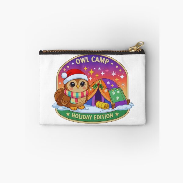 Item preview, Owl Camp Holiday Edition Pastel Outdoor Adventure Badge designed and sold by GabeMountainArt.