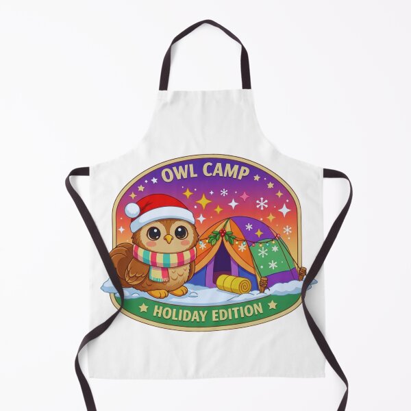 Item preview, Owl Camp Holiday Edition Pastel Outdoor Adventure Badge designed and sold by GabeMountainArt.