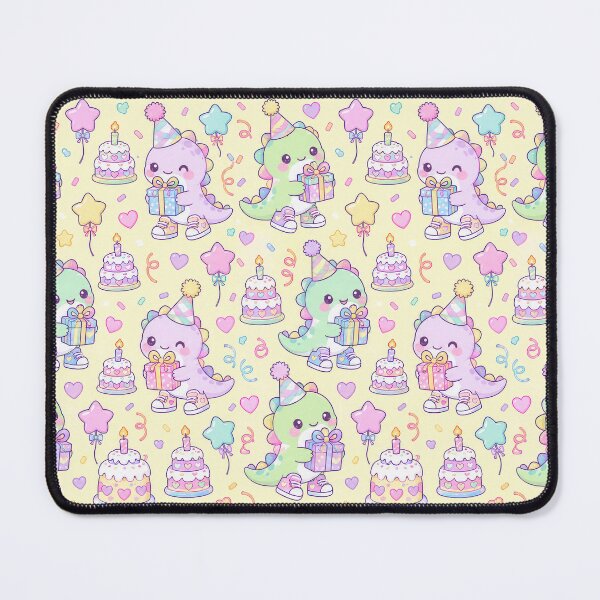Item preview, Kawaii Birthday Baby Dinosaur Pastel Pattern designed and sold by Soft Berry Studio.
