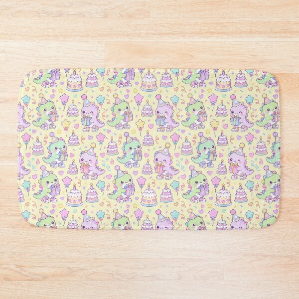 Item preview, Kawaii Birthday Baby Dinosaur Pastel Pattern designed and sold by Soft Berry Studio.