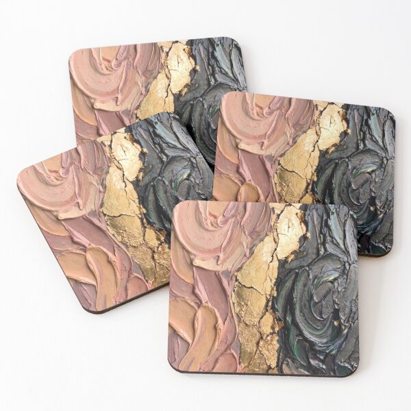 Item preview, Aura in Bloom - Gold Leaf and Impasto Textured Fine Art designed and sold by NUNNO Studio.