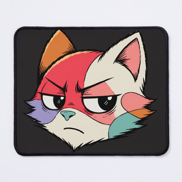 Item preview, Sassy Colorful Cat – Unimpressed Cartoon Feline designed and sold by Mousy17.