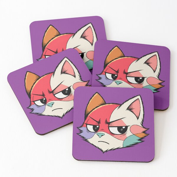 Item preview, Sassy Colorful Cat – Unimpressed Cartoon Feline designed and sold by Mousy17.
