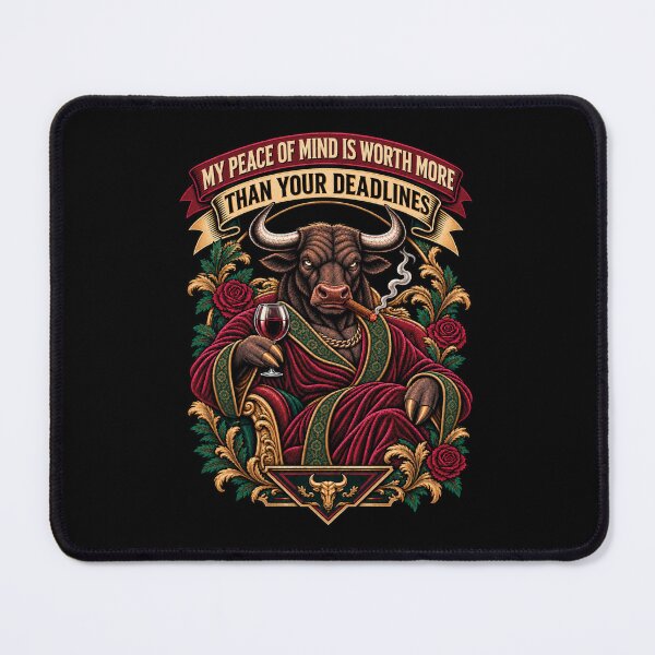 Item preview, Taurus Zodiac Bull My Peace Of Mind Is Worth More Than Your Deadlines designed and sold by CrazySzoopWorld.