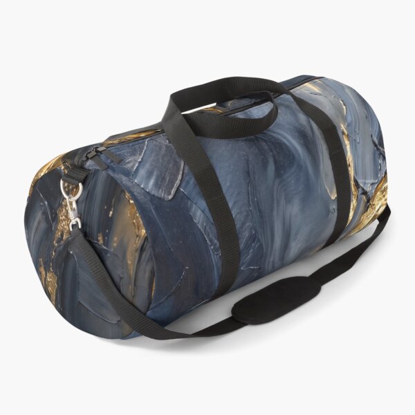 Item preview, Golden Abyss – Molten Gold & Navy Blue Abstract Art designed and sold by NUNNO Studio.