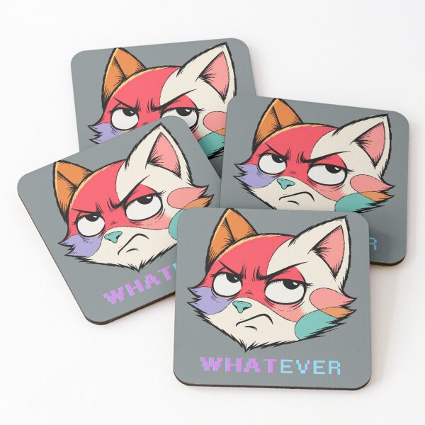 Item preview, Whatever Cat – Colorful Sassy Cartoon Cat designed and sold by Mousy17.