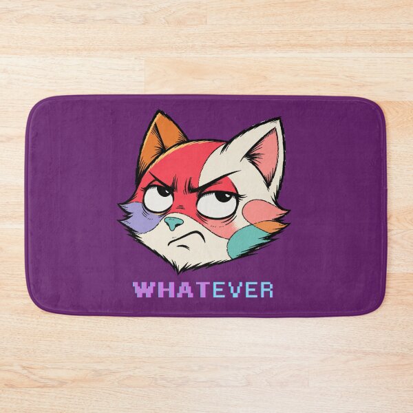 Item preview, Whatever Cat – Colorful Sassy Cartoon Cat designed and sold by Mousy17.