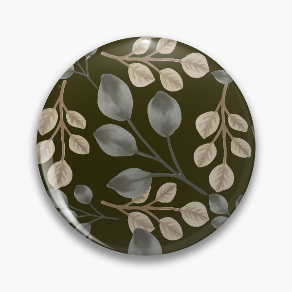 Item preview, Eucalyptus Leaves Dark Khaki Seamless Pattern Art designed and sold by ​Jyoti Digital Artist.