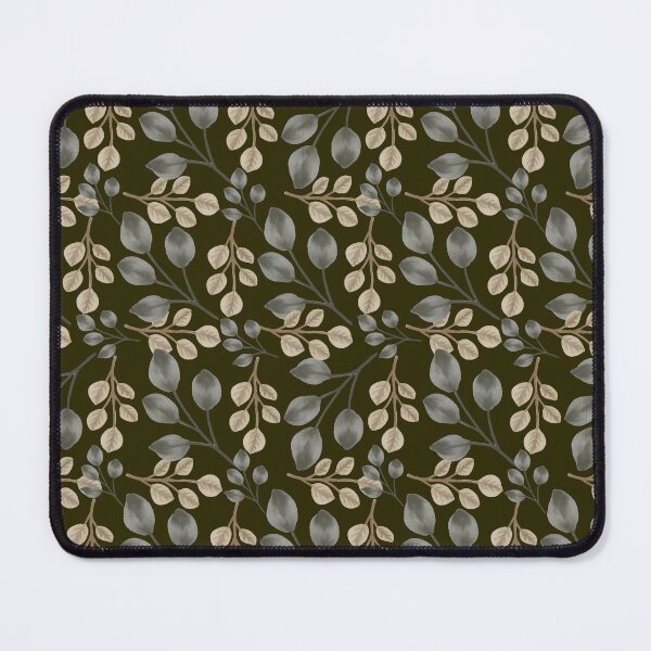 Item preview, Eucalyptus Leaves Dark Khaki Seamless Pattern Art designed and sold by Jyoti Digital Artist.