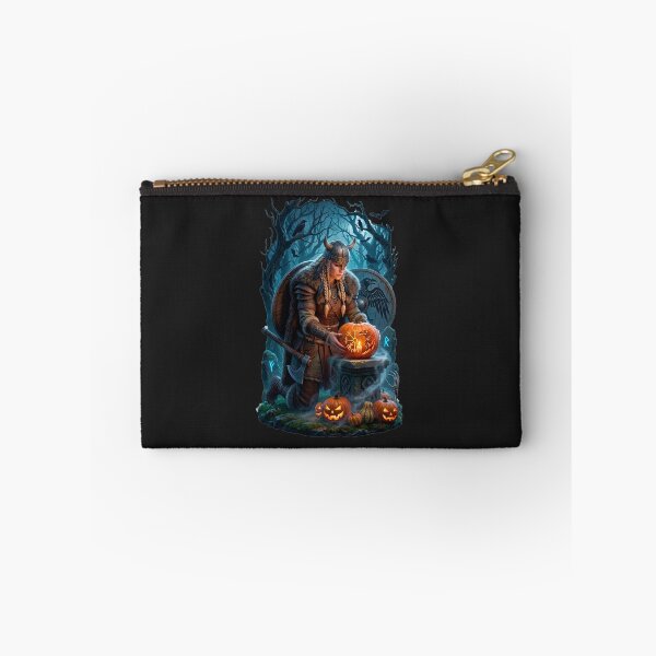 Item preview, Norse Shieldmaiden Vegvisir Pumpkin Halloween Sticker designed and sold by VALKYRAART53.
