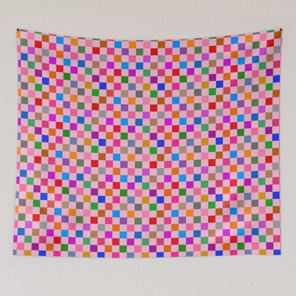 Item preview, Pink Colorful Checkered Pattern Design  designed and sold by PatternTitan.