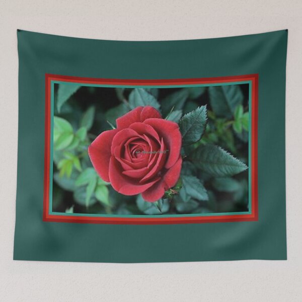 Item preview, Mu’ur (UM) Empire™ al-Benhadiel©™ acquisition, Red Rose, pine background designed and sold by HardyKnitDesign.