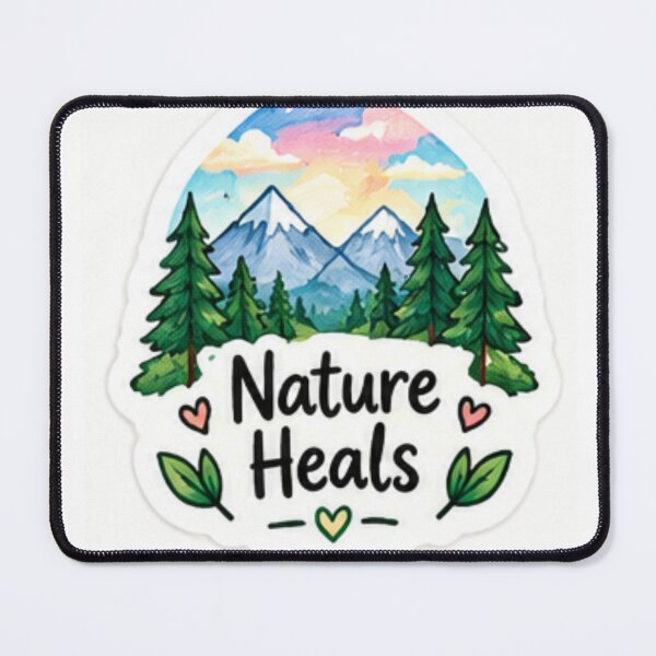 Item preview, Nature Heals Mountain Forest Inspirational designed and sold by LearnFunStore.