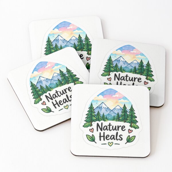 Item preview, Nature Heals Mountain Forest Inspirational designed and sold by LearnFunStore.