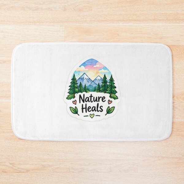 Item preview, Nature Heals Mountain Forest Inspirational designed and sold by LearnFunStore.
