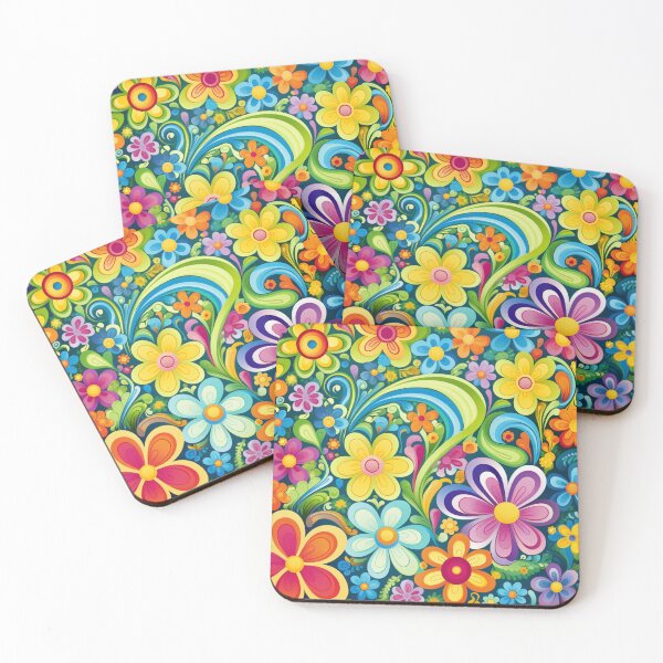 Item preview, 60's 70's Flower Power Floral Peace and Love Vibes designed and sold by WA Designs.