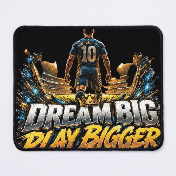 Item preview, Dream Bigger Play Bigger | Football Soccer Champion Design designed and sold by M. Mamdouh Artworks.