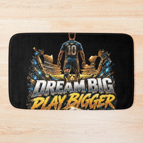 Item preview, Dream Bigger Play Bigger | Football Soccer Champion Design designed and sold by M. Mamdouh Artworks.