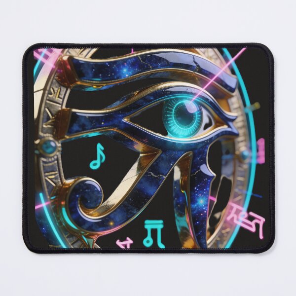 Item preview, Cyberpunk Eye of Horus Liquid Gold Futuristic 3D Art designed and sold by GodsMonsterss.