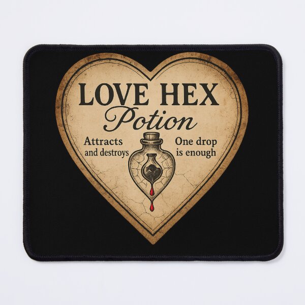 Item preview, Love Hex Potion Apothecary Label designed and sold by Explicitly-Random.