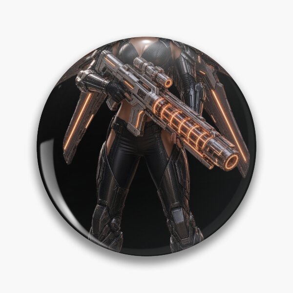Item preview, Cyber Plasma Kineticist Girl in Matte Black Techwear designed and sold by EvolutionMerch.