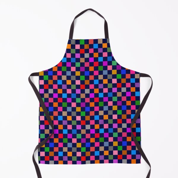 Item preview, Navy Blue Colorful Checkered Pattern Design  designed and sold by PatternTitan.